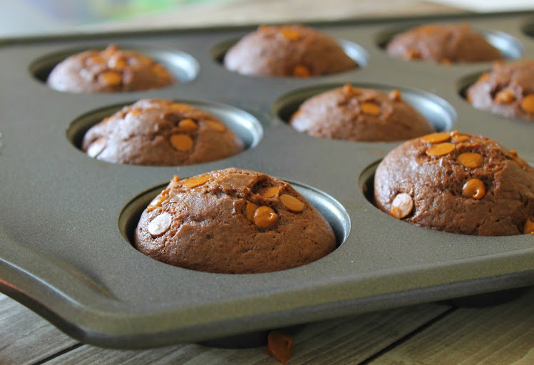 Chocolate Caramel Muffins #IDelight