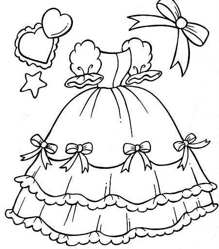 Dibujos de vestidos de xv años para colorear - Imagui