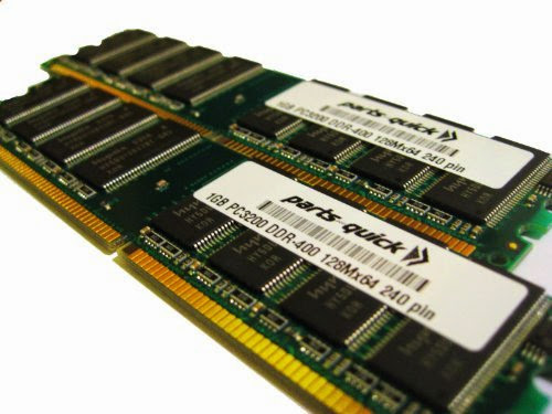  2GB 2 X 1GB PC3200 400MHz 184 pin DDR SDRAM Non-ECC DIMM Desktop Memory for Dell Optiplex 170L (PARTS-QUICK BRAND)