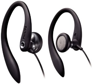  Philips Flexible Earhook Headphones SHS3200/28 (Black) (Replaces SHS3200/37)
