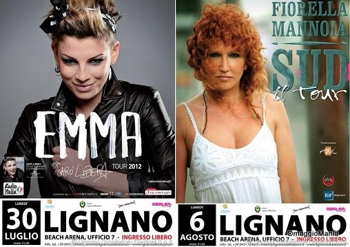 concerti gratis Emma Marrone e Fiorella Mannoia