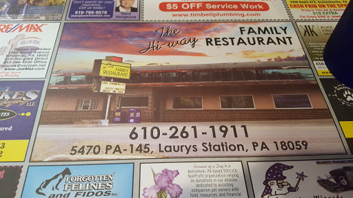 Restaurant «Hi-Way Family Restaurant», reviews and photos, 5470 PA-145, Laurys Station, PA 18059, USA