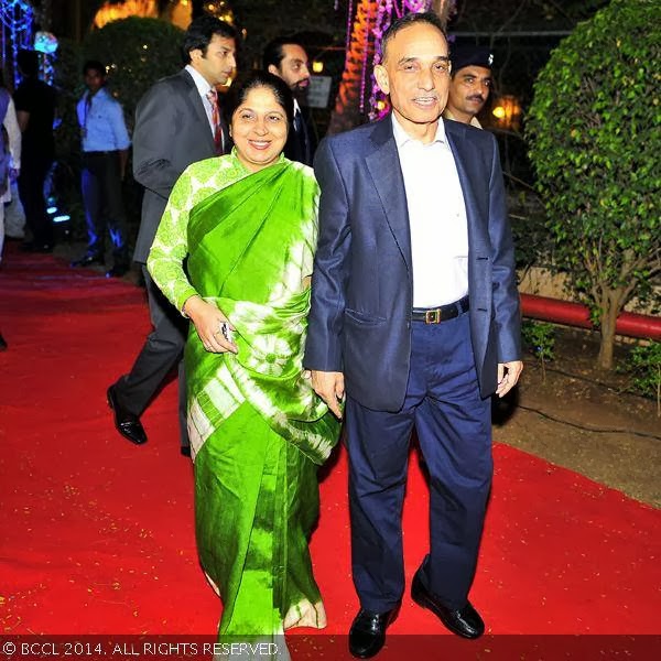 Dr.Satyapal Singh graces Ahana Deol and Vaibhav Vora's wedding, held in Mumbai, on February 2, 2014.