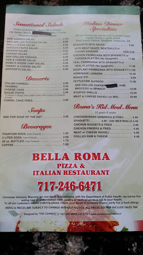 Italian Restaurant «Bella Roma», reviews and photos, 10887 Oak Ridge Ave, Red Lion, PA 17356, USA