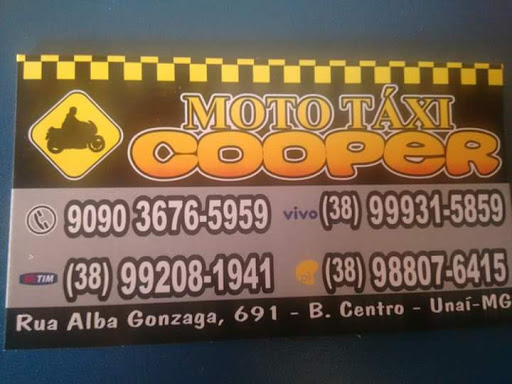 Moto Taxi Cooper, R. Alba Gonzaga, 691 - Centro, Unaí - MG, 38610-000, Brasil, Mototxi, estado Minas Gerais