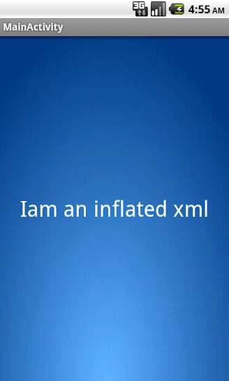 Inflate an xml in ANDROID