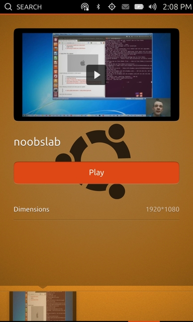 Ubuntu Touch video player