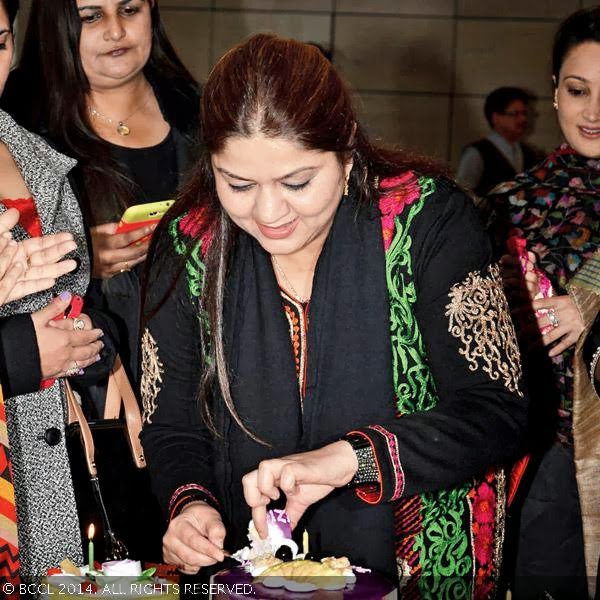Uzma Khan during her birthday party, held in Lucknow. 