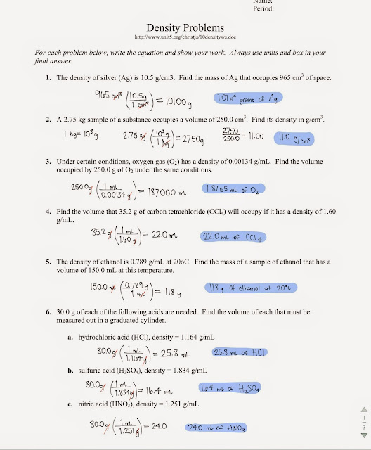 Dimensional Analysis Worksheet And Answers