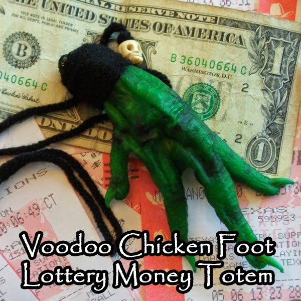 Lottery Luck Voodoo Chicken Foot Offering Ritual Kit Win Money Hoodoo Totem Ebay