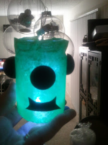 illuminating glass jar