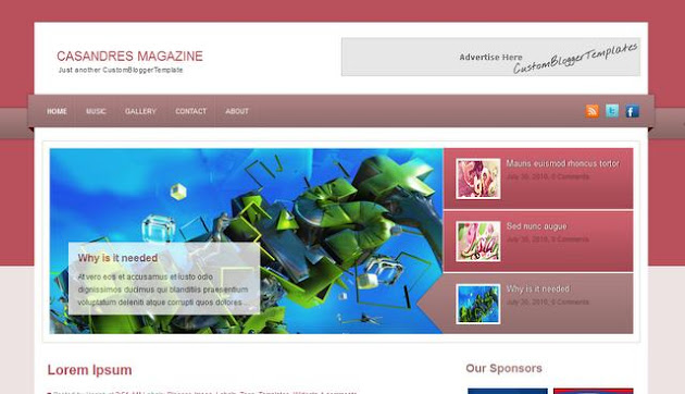 Casandres Magazine Blogger Template Casandres Magazine Blogger Template