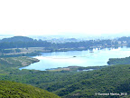 San Andreas Reservoir visible from atop Sweeney Ridge