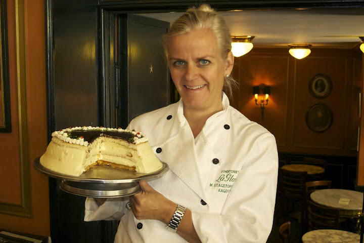 Grand Othello Cake from La Glace, Copenhagen. From Eat Smart in Denmark - a book review  and author interview, with 2 authentic Danish recipes