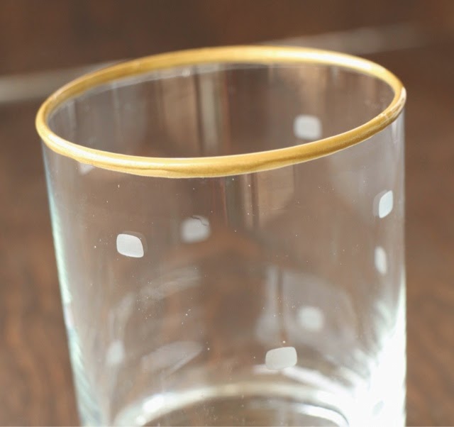 Easy DIY Gold Rimmed Cocktail Glasses - A Kailo Chic Life