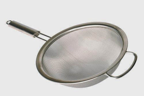  p!zazz 401-0011 Strainer with Stainless Steel Oval Handle, 8-Inch