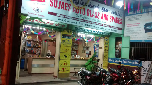 Sujaes Auto Glass And Spares, Shop No.45, Old No.38-A, Grey Town Rd, Near Nehru Stadium, ATT Colony, Gopalapuram, Coimbatore, Tamil Nadu 641018, India, Glass_Repair_Service, state TN