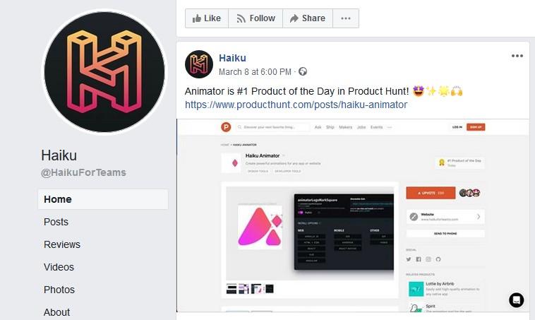 social media announcement for product hunt product of the day