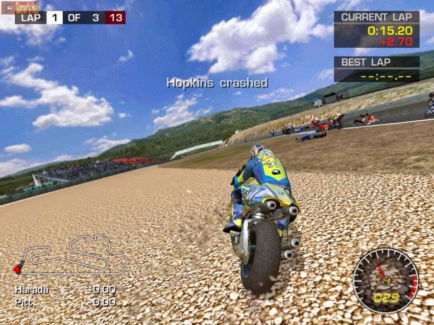 Hình ảnh trong game MotoGP 2 (screenshot)