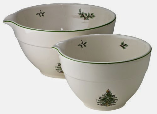  Spode Christmas Tree Mixing Bowls, Set of 2