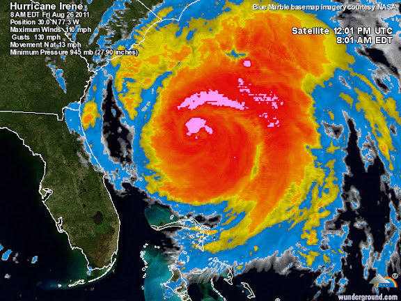Hurrican Irene satellite photo