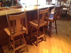 Shenzen Barstools with Swivel in Natural Cherry and Walnut