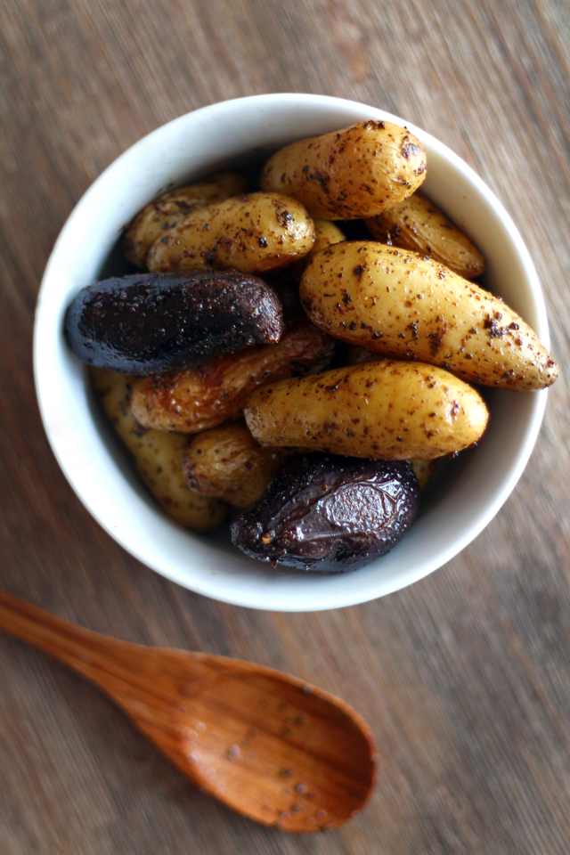 Roasted "Buttery" Fingerling Potatoes from dontmissdairy.com
