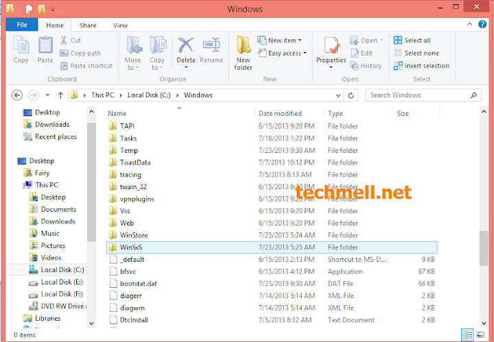 WinSxS folder in Windows 8.1
