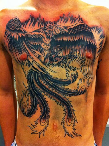 eagle chest tattoos for men