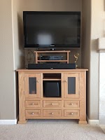 45″ x 27″ x 36″ Hagen Entertainment Center in Natural Oak