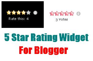 5 Star Rating Rating Widget For Blogger 5 Star Rating Rating Widget For Blogger