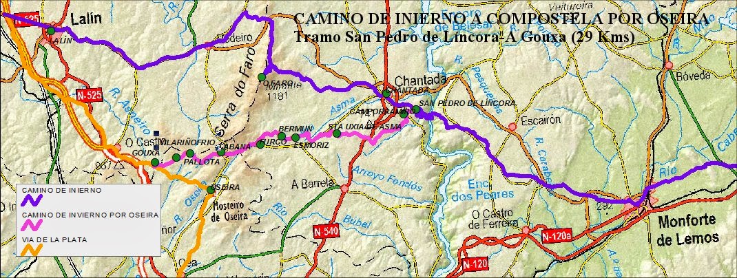 Líncora-A Gouxa (con mapa)