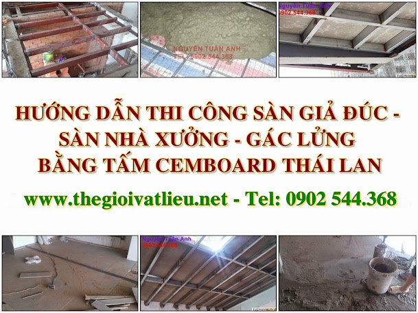 Tấm Lót Sàn Cemboard, Tấm Sàn Công Nghiệp, Sàn Xi Măng Thái Lan, Tấm 3D