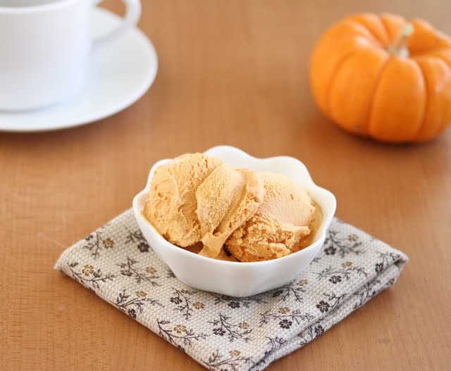 photo of a bowl of Pumpkin Spice Latte Frozen Yogurt