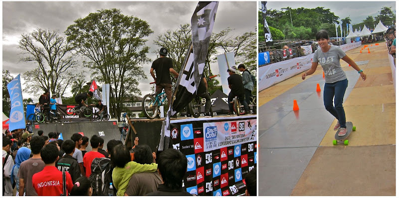 BMX and Long board in action