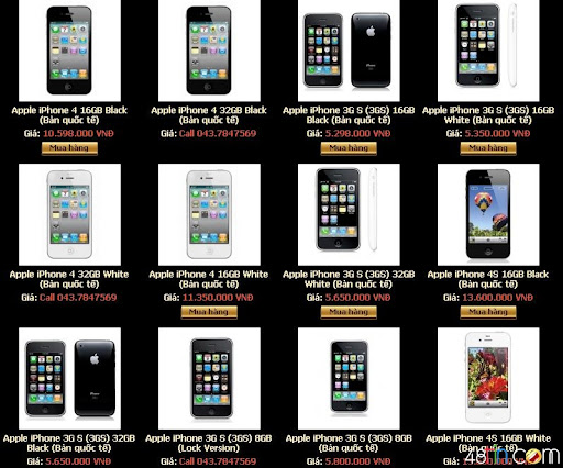 Iphone sành điệu, sony ericsson vip, htc độc,...giá rẻ nhất tại Bảo Thy Mobile