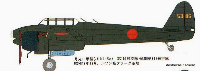 1/72 fujimi Nakajima J1N1-Sa gekko-irving "terminado" 53-85.2