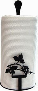  Wrought Iron Grapevine Accented Countertop Paper Towel Holder