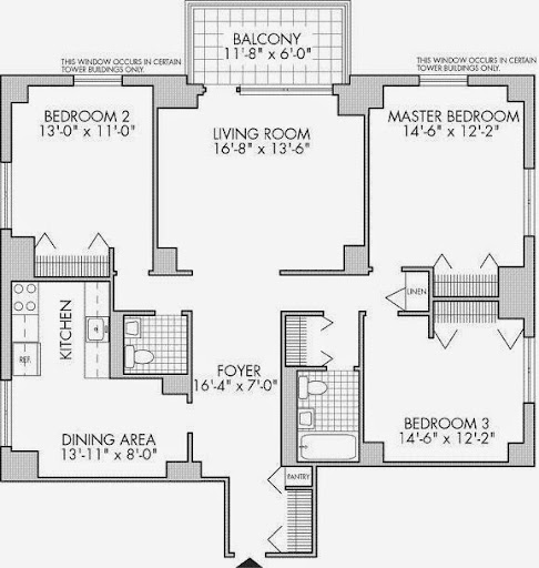 Coop City or co-op city apartment or apartments units 3 bedroom floor plans for different size apartments