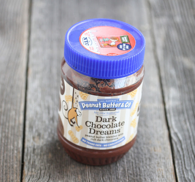 photo of a jar of dark chocolate peanut butter