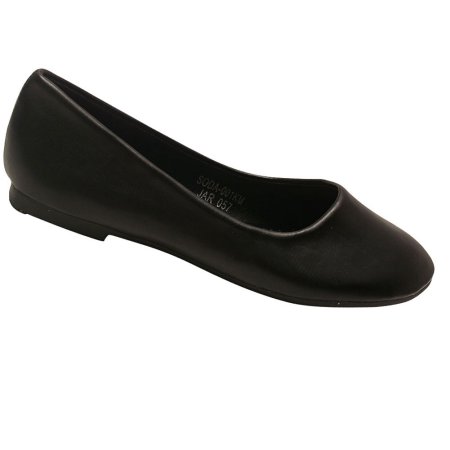 Lucita Girls Black Solid Color Round Toe Casual Slip On Flats 11 Kids