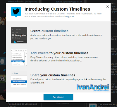 Timeline personalizados para TweetDeck
