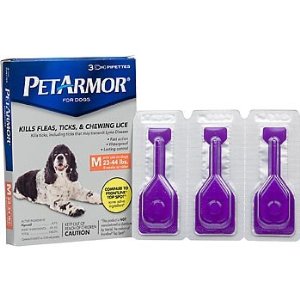  PETARMOR Topical Flea & Tick Treatment for Dogs & Puppies, For Dogs 23-44 lbs.