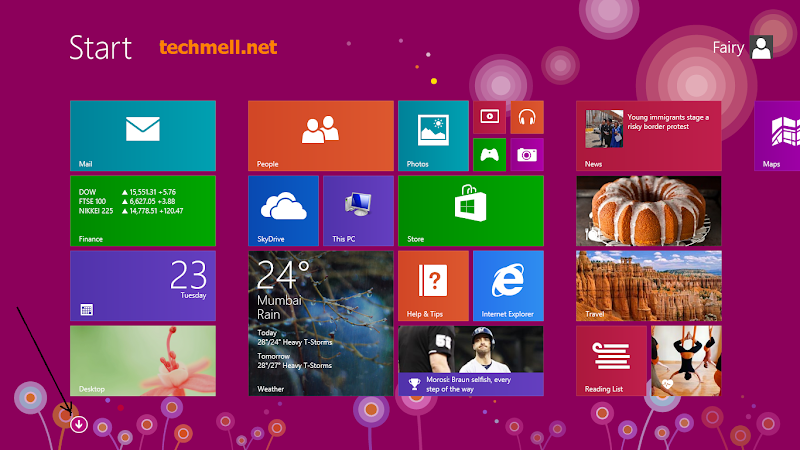 Metro Start Screen in Windows 8.1