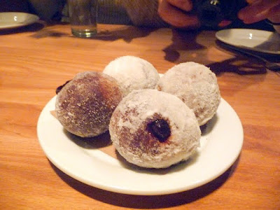 Gruner, alpine food, marionberry jam filled donuts 