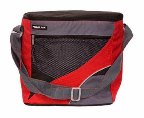  Fridge Pak Red and Black Insulated Lunch Box Cooler Bag