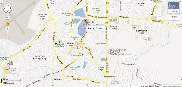Ekamra College Bhubaneswar Area Map