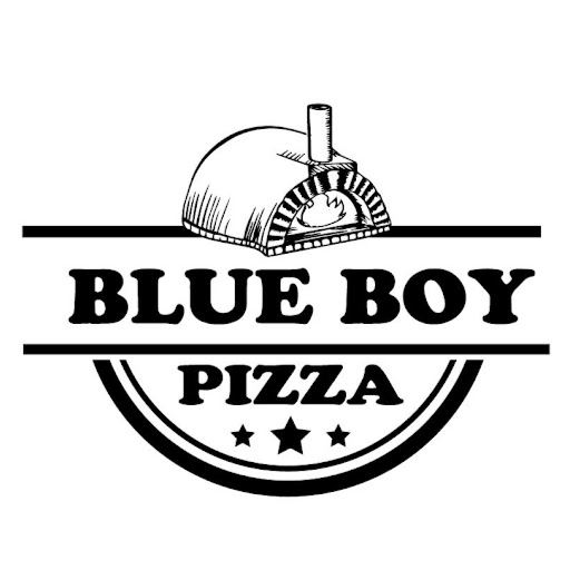 Blue boy pizza logo