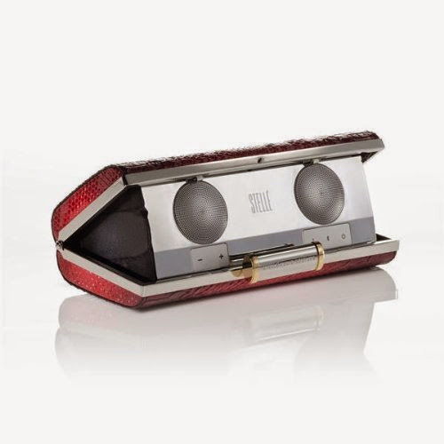  Stelle Audio Couture Clutch Portable Bluetooth Speaker (Red Snakeskin)