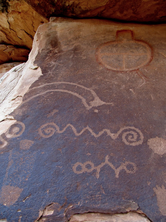 Petroglyphs and pictograph